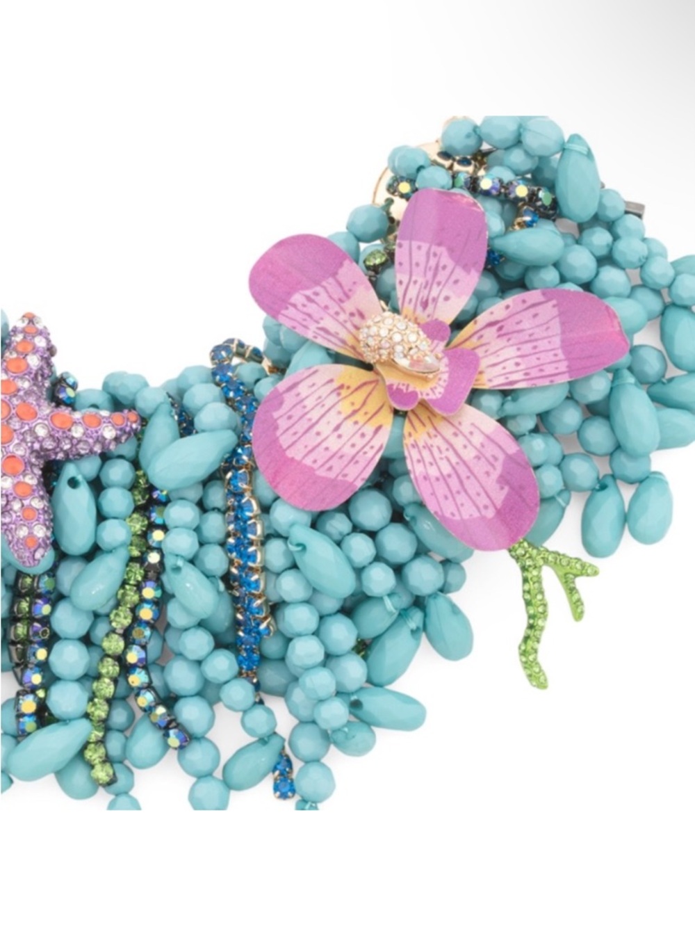 BETSEY JOHNSON MERMAID JEWELS SEALIFE STATEMENT NECKLACE - NWT - Picture 2 of 3